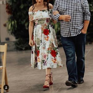 A Line Asos Floral Dress